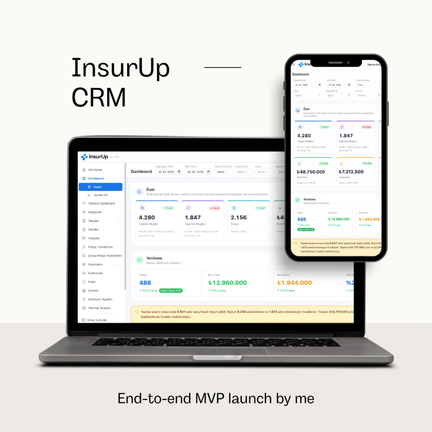 InsurUp CRM V2 MVP